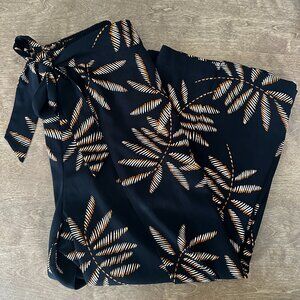 Flowy floral dress pants